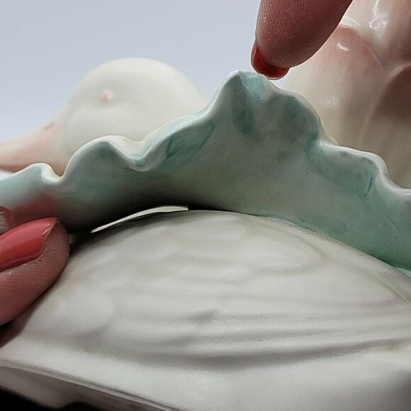 Vintage Fitz & Floyd Satin Glazed Duck Taper Candleholder Pastel Country Decor - Picture 10 of 10